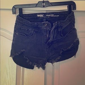 Black jean shorts
